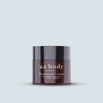 Botanical Cream on blue background