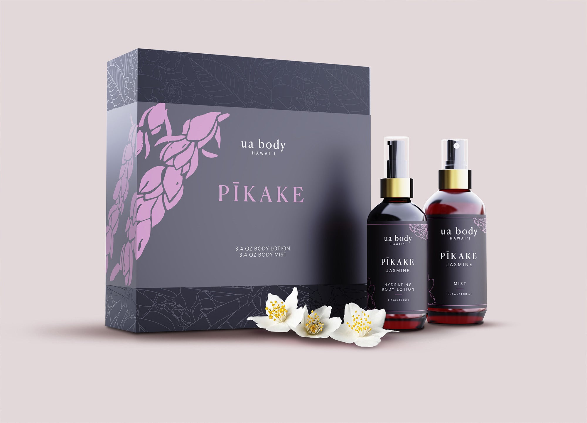 Kino Luxe Box – Pikake Jasmine – 3.4 oz Body Lotion and Mist Set